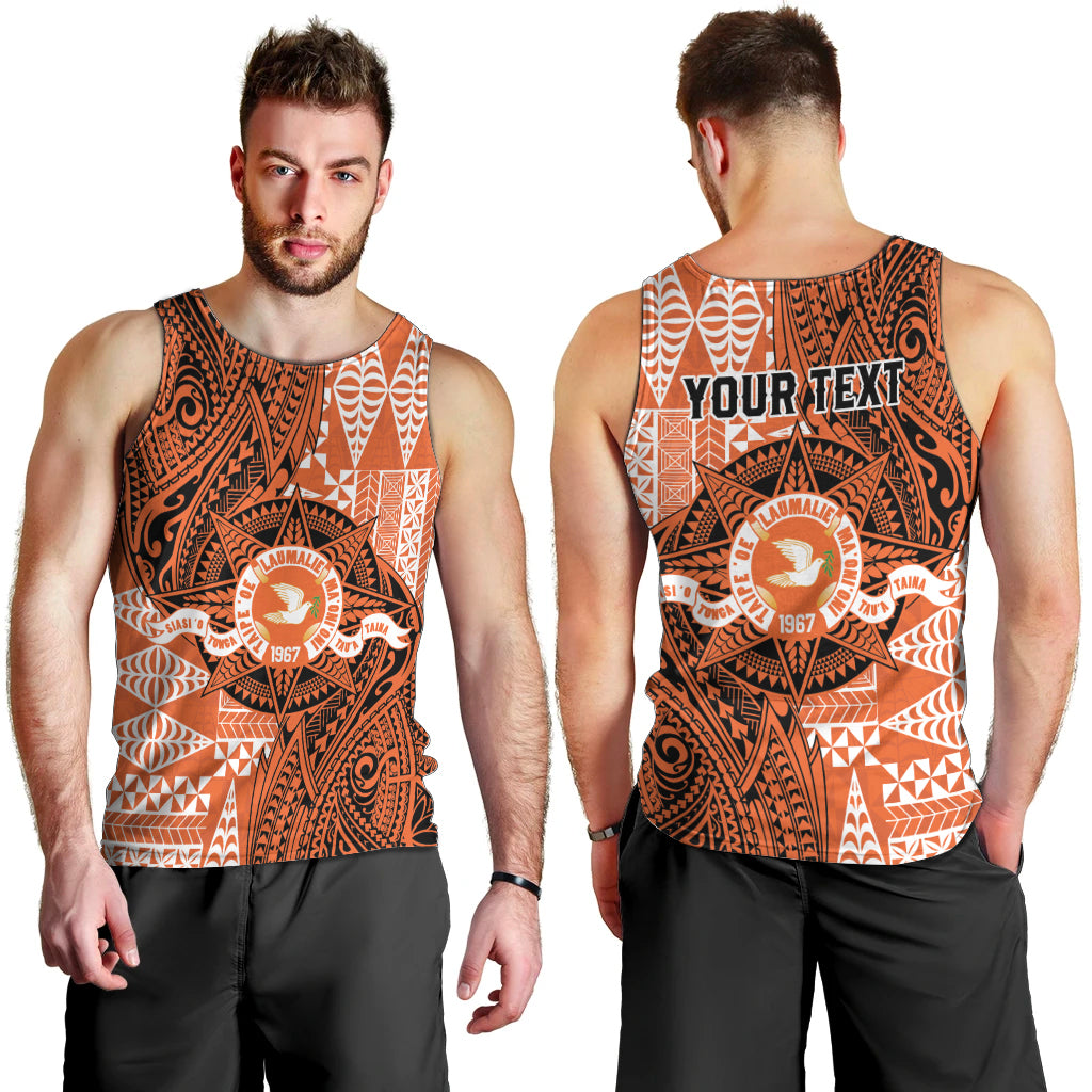 Personalised Tonga Tailulu College Men Tank Top Since 1967 Special Kupesi Pattern Version 2 LT9 - Polynesian Pride