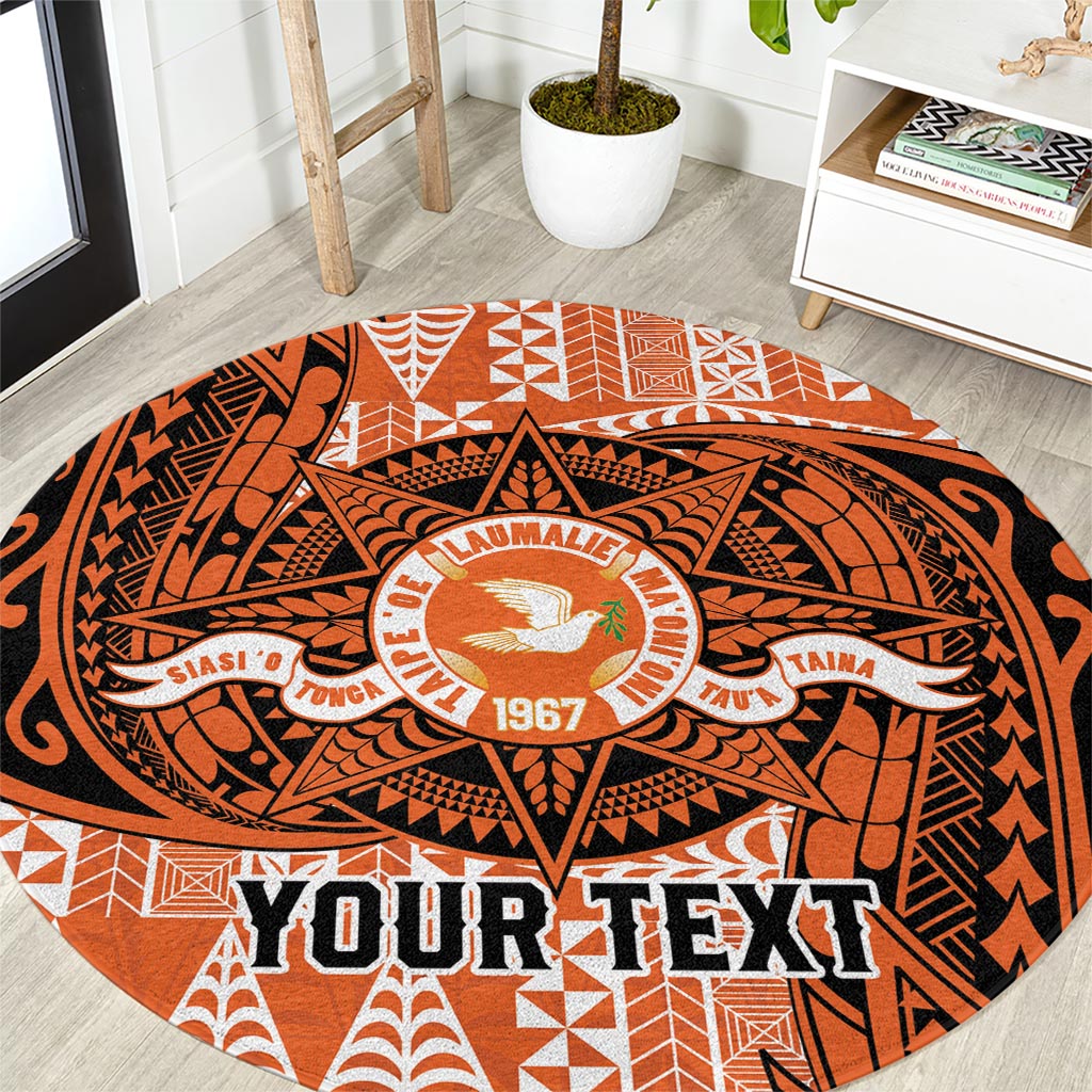 Personalised Tonga Tailulu College Round Carpet Since 1967 Special Kupesi Pattern Version 2