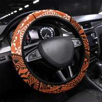 Tonga Tailulu College Steering Wheel Cover Since 1967 Special Kupesi Pattern Version 2 LT9 Universal Fit Black - Polynesian Pride