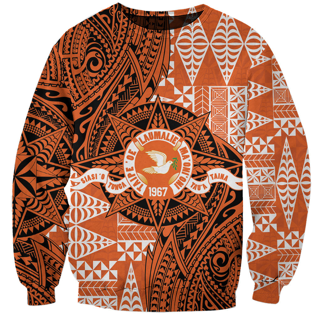 Personalised Tonga Tailulu College Sweatshirt Since 1967 Special Kupesi Pattern Version 2 LT9 Unisex Black - Polynesian Pride