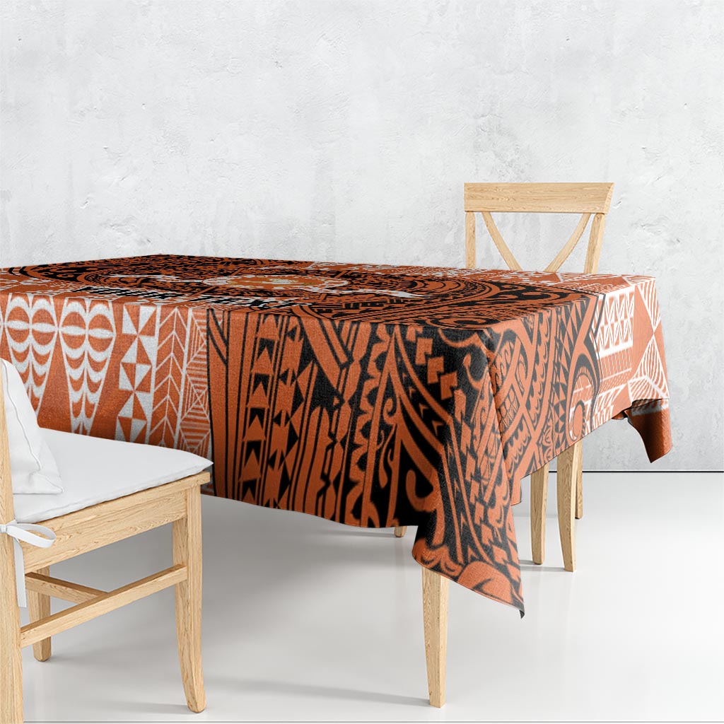 Personalised Tonga Tailulu College Tablecloth Since 1967 Special Kupesi Pattern Version 2 LT9 - Polynesian Pride