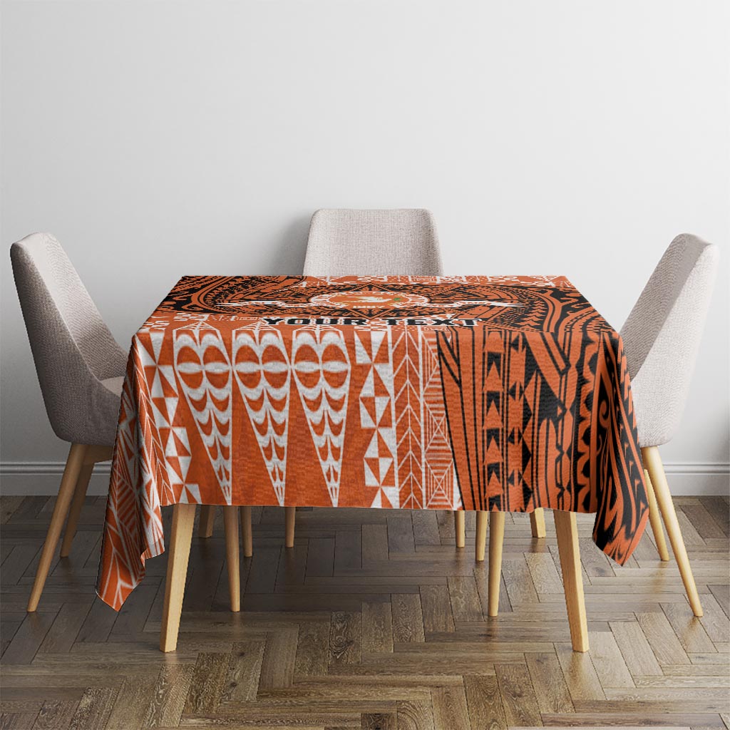 Personalised Tonga Tailulu College Tablecloth Since 1967 Special Kupesi Pattern Version 2 LT9 - Polynesian Pride