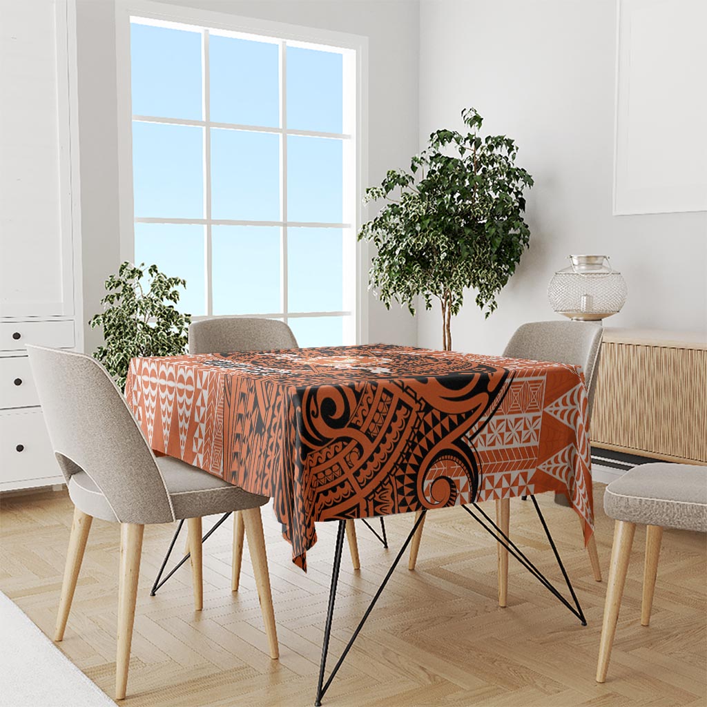 Personalised Tonga Tailulu College Tablecloth Since 1967 Special Kupesi Pattern Version 2 LT9 - Polynesian Pride