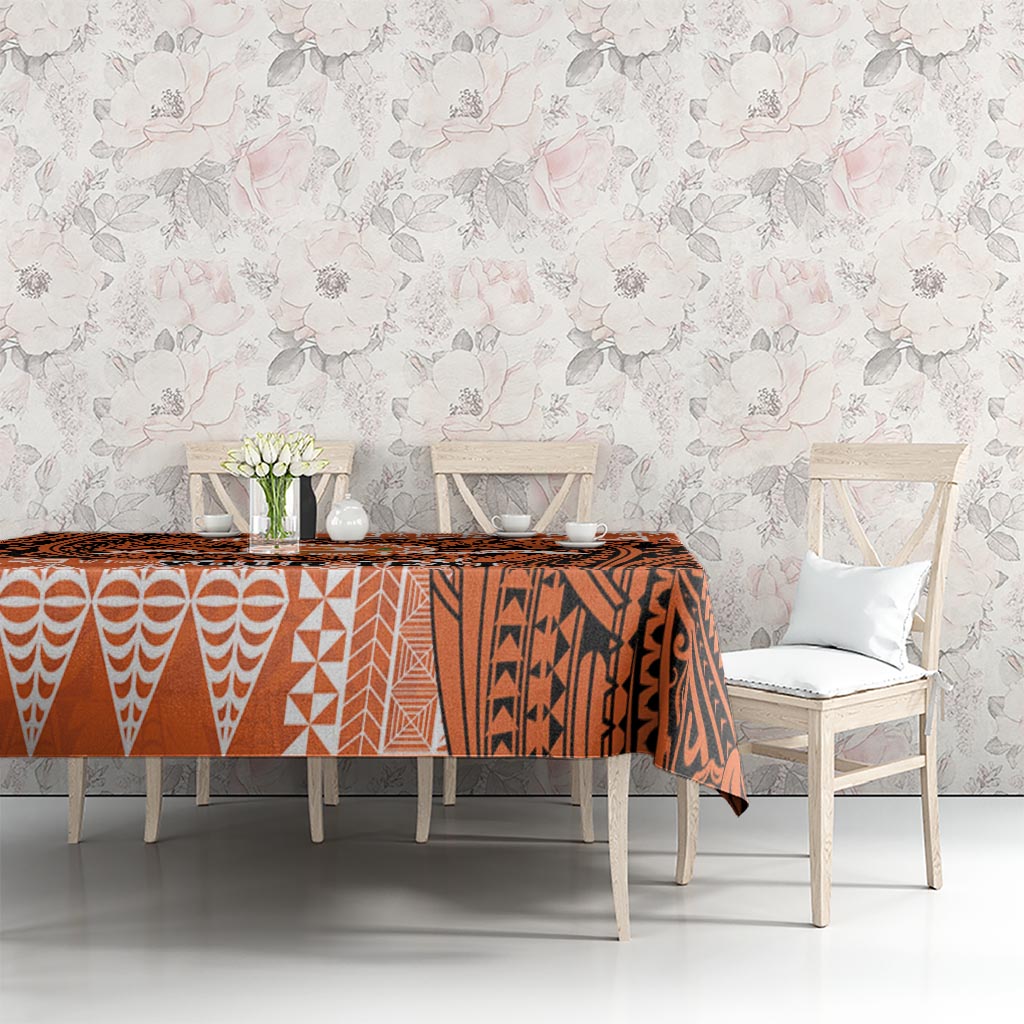 Personalised Tonga Tailulu College Tablecloth Since 1967 Special Kupesi Pattern Version 2 LT9 - Polynesian Pride