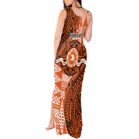 Personalised Tonga Tailulu College Tank Maxi Dress Since 1967 Special Kupesi Pattern Version 2 LT9 - Polynesian Pride