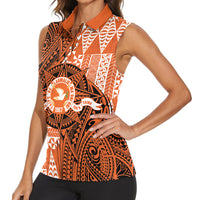 Personalised Tonga Tailulu College Women Sleeveless Polo Shirt Since 1967 Special Kupesi Pattern Version 2