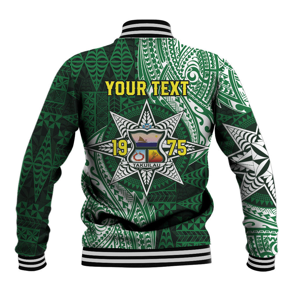Personalised Tonga Takuilau College Baseball Jacket Since 1975 Special Kupesi Pattern LT9 - Polynesian Pride