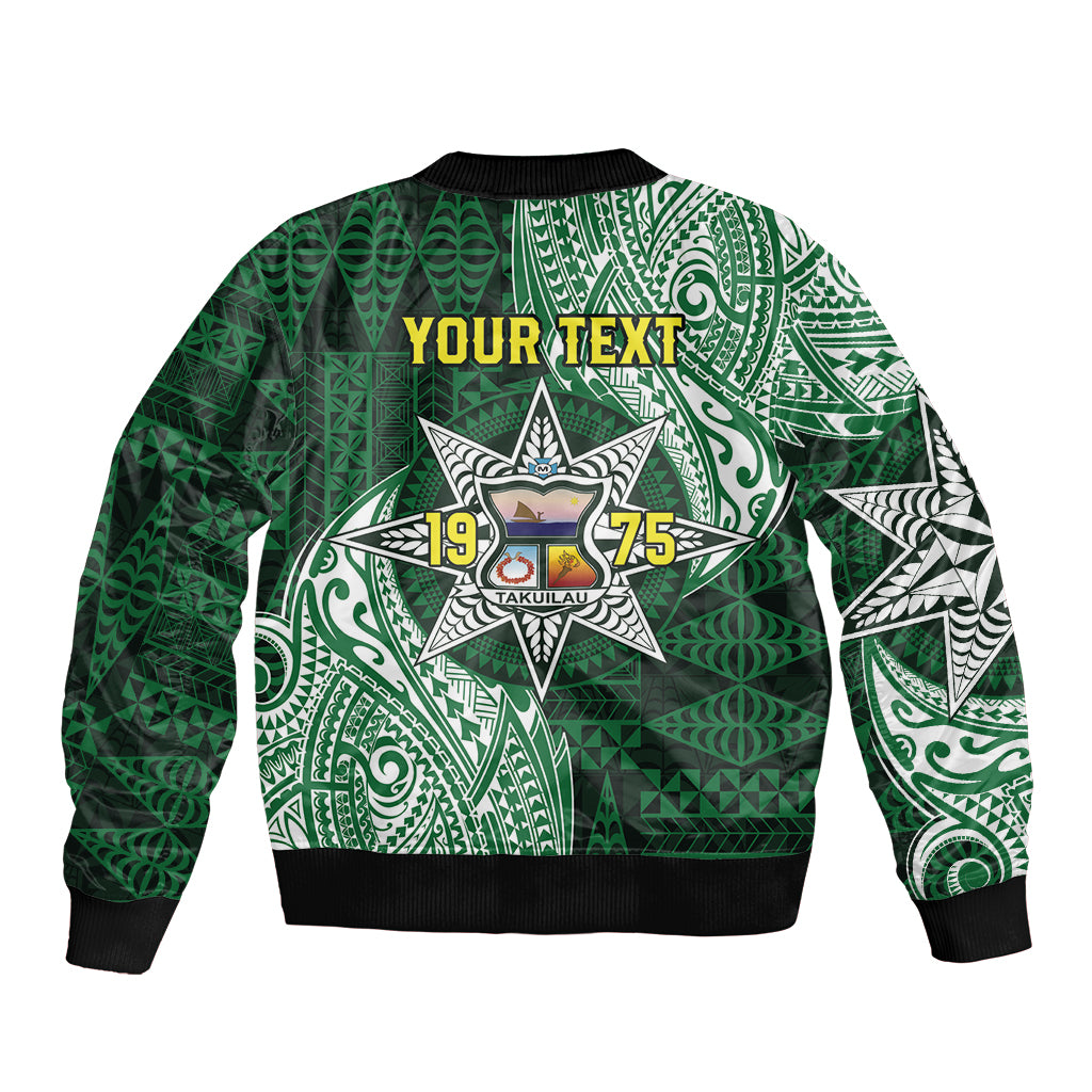 Personalised Tonga Takuilau College Bomber Jacket Since 1975 Special Kupesi Pattern LT9 - Polynesian Pride