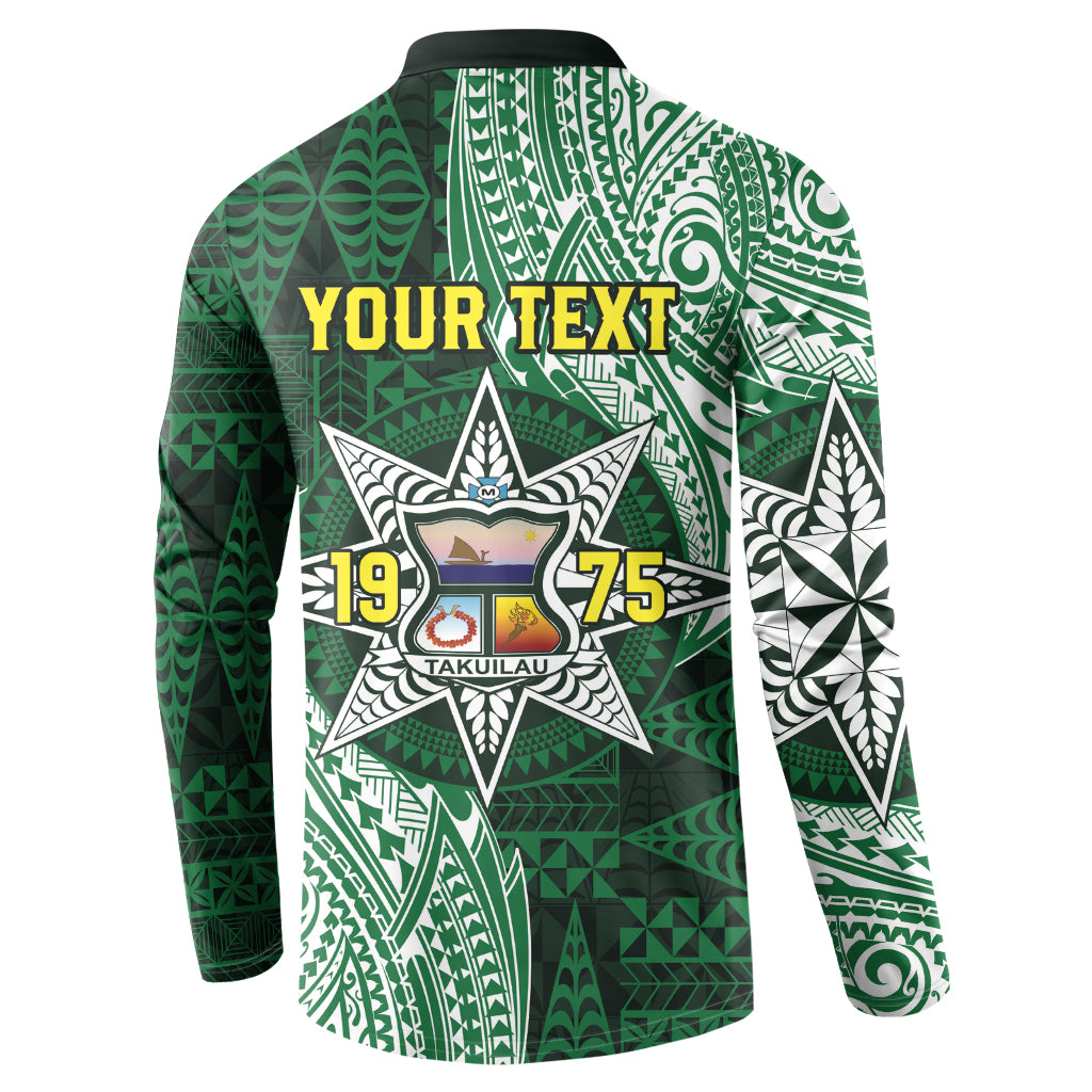 Personalised Tonga Takuilau College Button Sweatshirt Since 1975 Special Kupesi Pattern LT9 - Polynesian Pride
