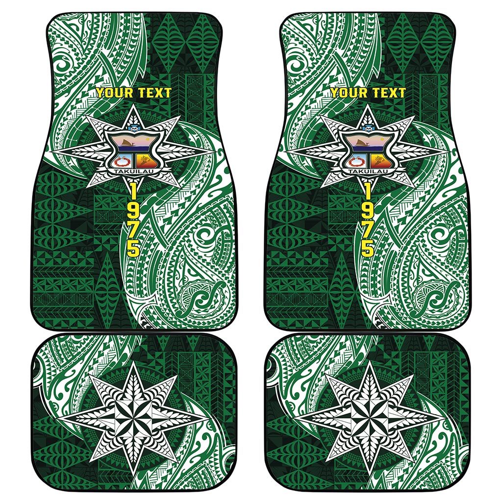 Personalised Tonga Takuilau College Car Mats Since 1975 Special Kupesi Pattern LT9 - Polynesian Pride