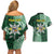 Personalised Tonga Takuilau College Couples Matching Off Shoulder Short Dress and Hawaiian Shirt Since 1975 Special Kupesi Pattern