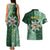 Personalised Tonga Takuilau College Couples Matching Tank Maxi Dress and Hawaiian Shirt Since 1975 Special Kupesi Pattern