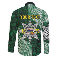 Personalised Tonga Takuilau College Family Matching Short Sleeve Bodycon Dress and Hawaiian Shirt Since 1975 Special Kupesi Pattern LT9 - Polynesian Pride