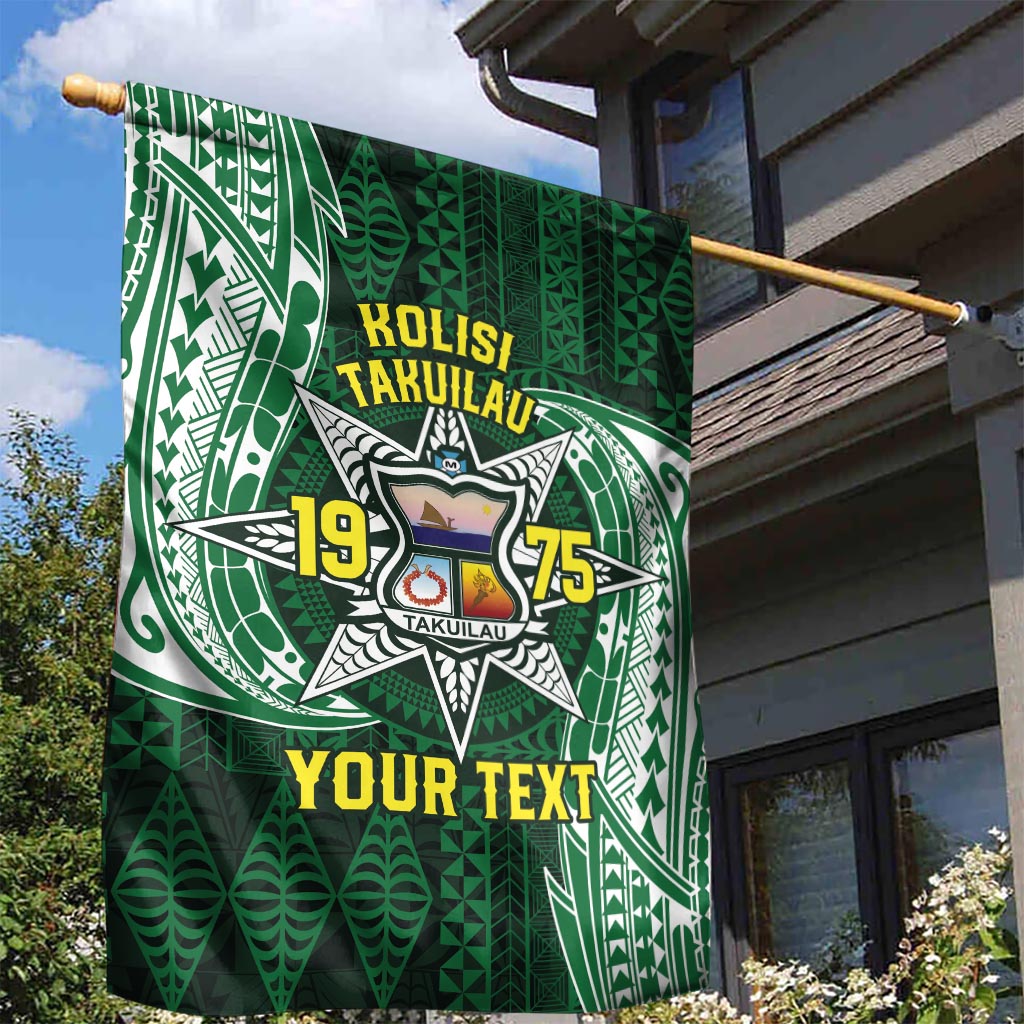 Personalised Tonga Takuilau College Garden Flag Since 1975 Special Kupesi Pattern LT9 - Polynesian Pride