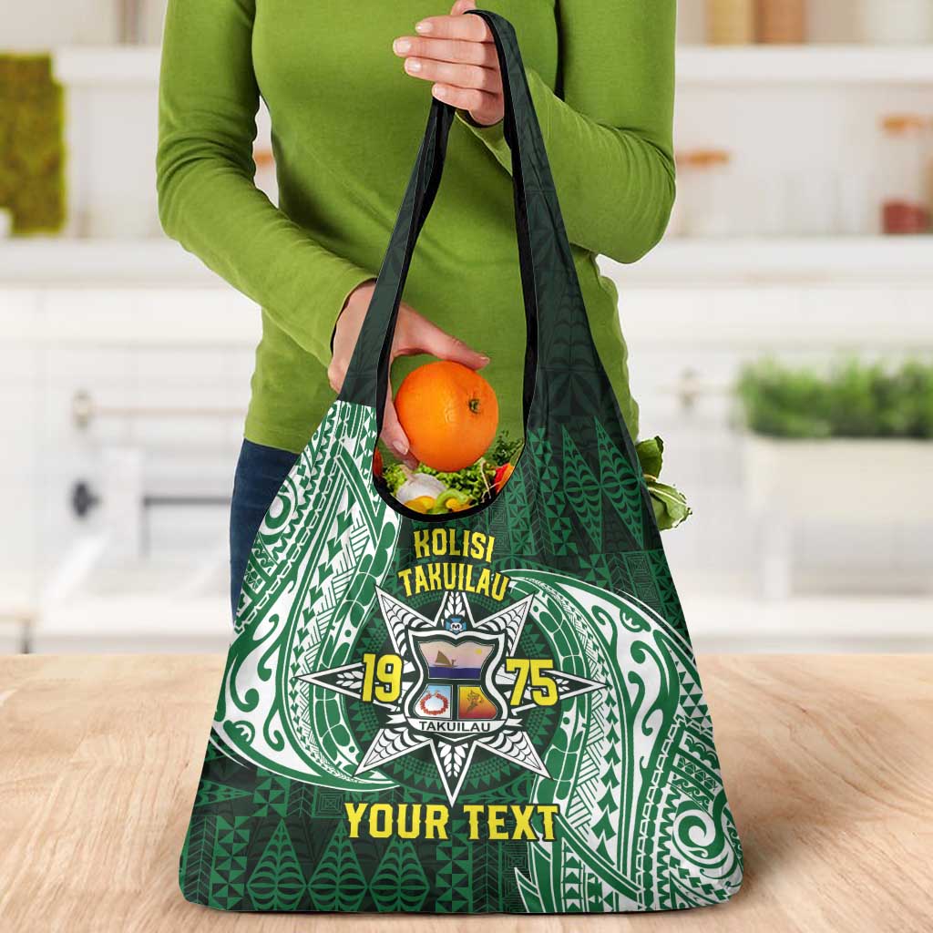 Personalised Tonga Takuilau College Grocery Bag Since 1975 Special Kupesi Pattern LT9 - Polynesian Pride