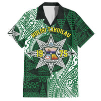 Personalised Tonga Takuilau College Hawaiian Shirt Since 1975 Special Kupesi Pattern LT9 Green - Polynesian Pride