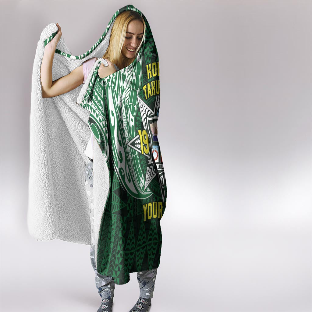 Personalised Tonga Takuilau College Hooded Blanket Since 1975 Special Kupesi Pattern LT9 - Polynesian Pride