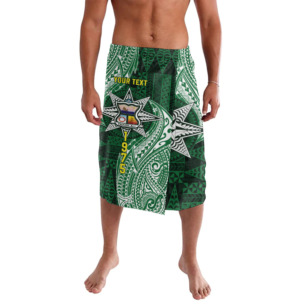 Personalised Tonga Takuilau College Lavalava Since 1975 Special Kupesi Pattern LT9 Green - Polynesian Pride