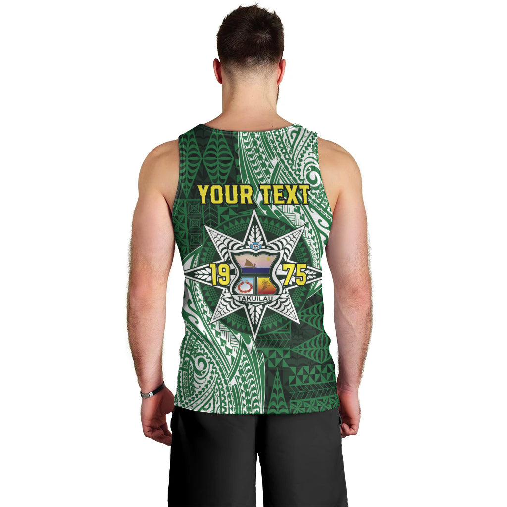 Personalised Tonga Takuilau College Men Tank Top Since 1975 Special Kupesi Pattern LT9 - Polynesian Pride