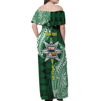 Personalised Tonga Takuilau College Off Shoulder Maxi Dress Since 1975 Special Kupesi Pattern