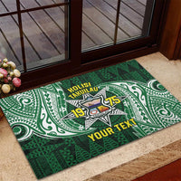 Personalised Tonga Takuilau College Rubber Doormat Since 1975 Special Kupesi Pattern LT9 - Polynesian Pride
