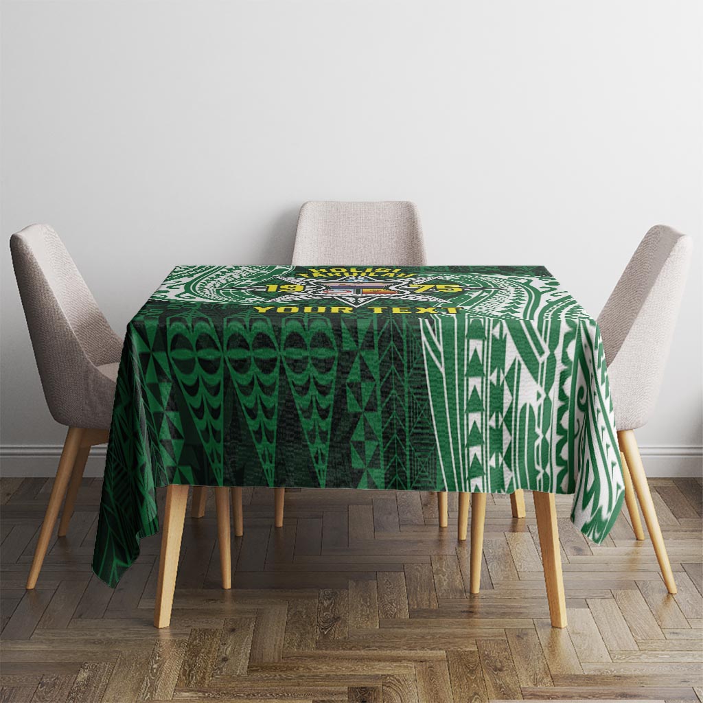 Personalised Tonga Takuilau College Tablecloth Since 1975 Special Kupesi Pattern LT9 - Polynesian Pride