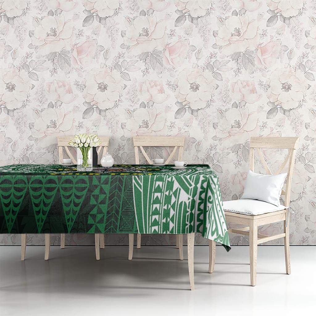 Personalised Tonga Takuilau College Tablecloth Since 1975 Special Kupesi Pattern LT9 - Polynesian Pride