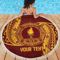 Personalised Tonga Beulah College Beach Blanket Since 1938 Special Kupesi Pattern LT9 - Polynesian Pride