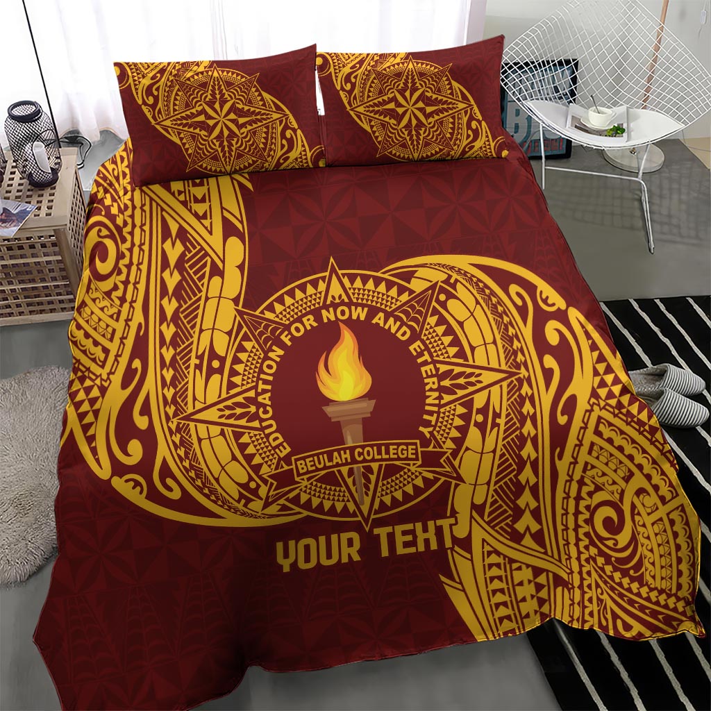 Personalised Tonga Beulah College Bedding Set Since 1938 Special Kupesi Pattern LT9 - Polynesian Pride