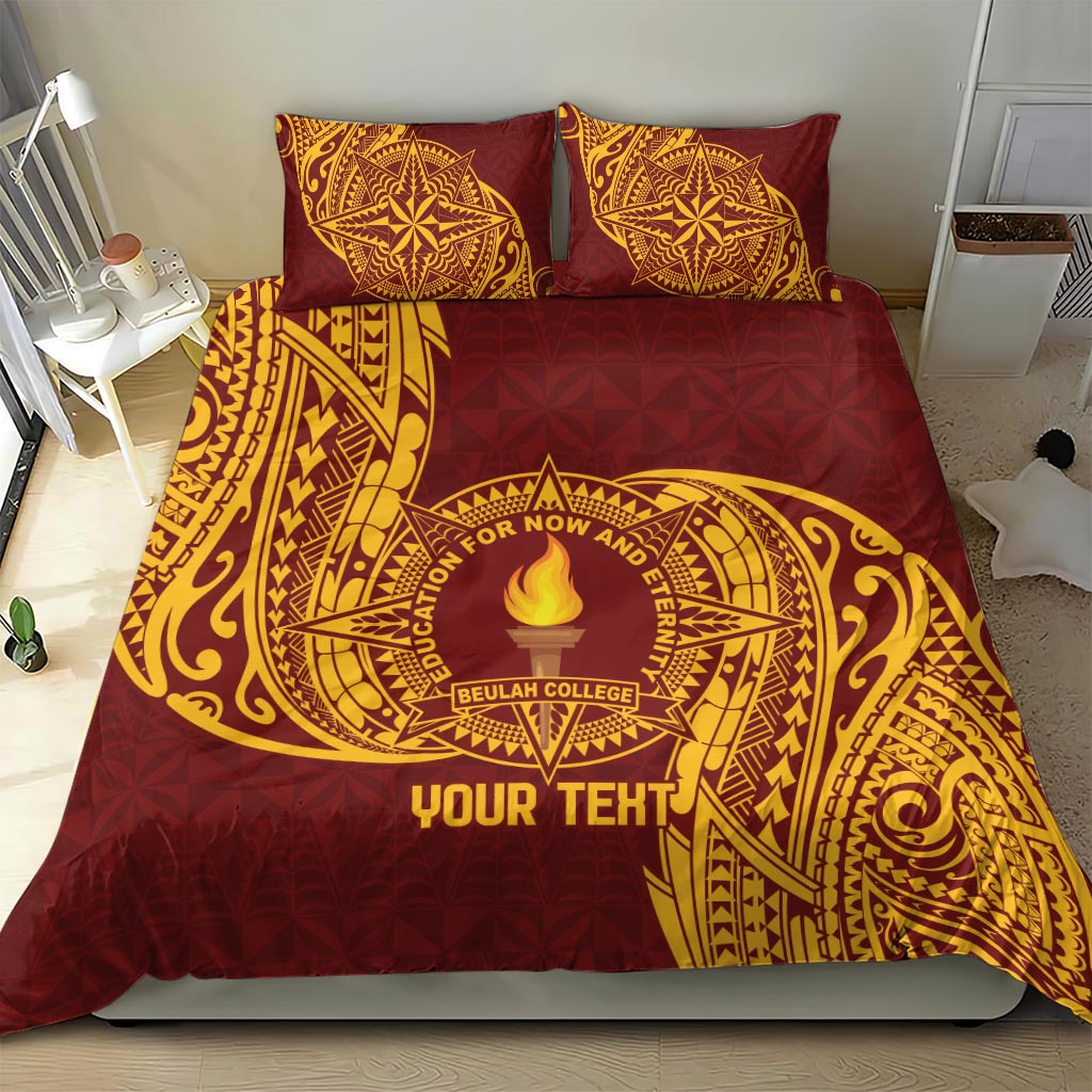 Personalised Tonga Beulah College Bedding Set Since 1938 Special Kupesi Pattern LT9 - Polynesian Pride