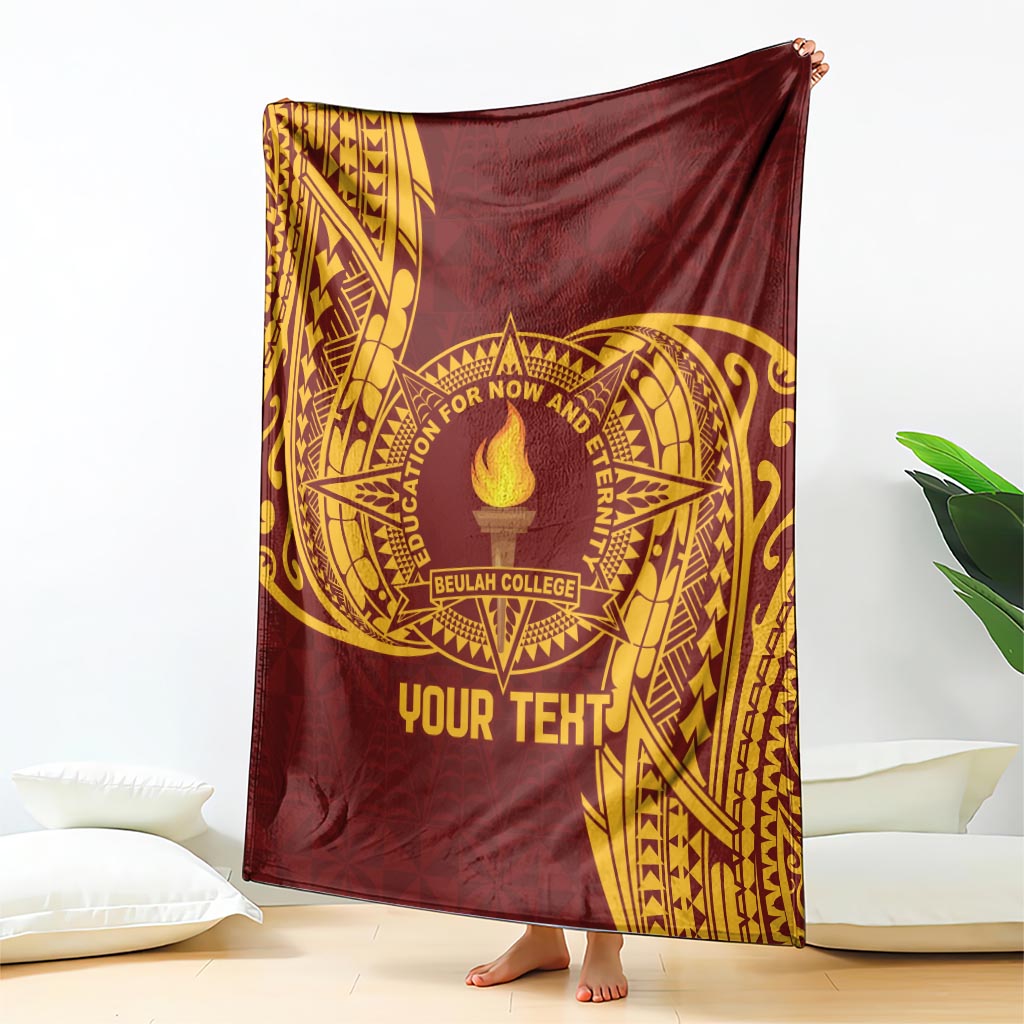 Personalised Tonga Beulah College Blanket Since 1938 Special Kupesi Pattern LT9 - Polynesian Pride