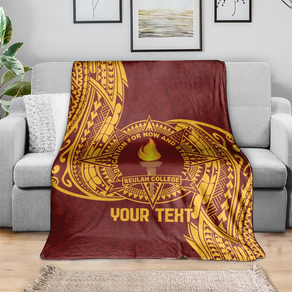 Personalised Tonga Beulah College Blanket Since 1938 Special Kupesi Pattern LT9 - Polynesian Pride