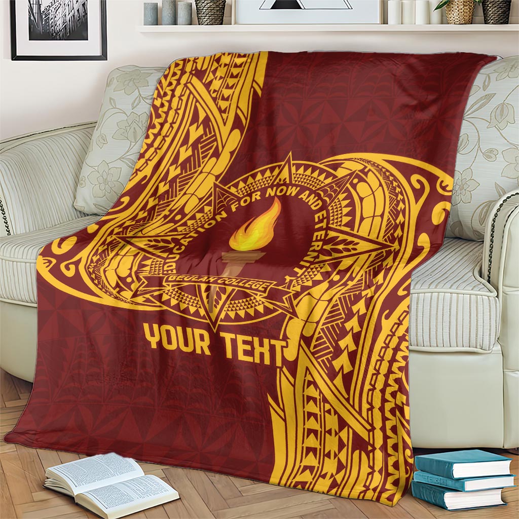 Personalised Tonga Beulah College Blanket Since 1938 Special Kupesi Pattern LT9 - Polynesian Pride