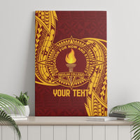 Personalised Tonga Beulah College Canvas Wall Art Since 1938 Special Kupesi Pattern LT9 - Polynesian Pride