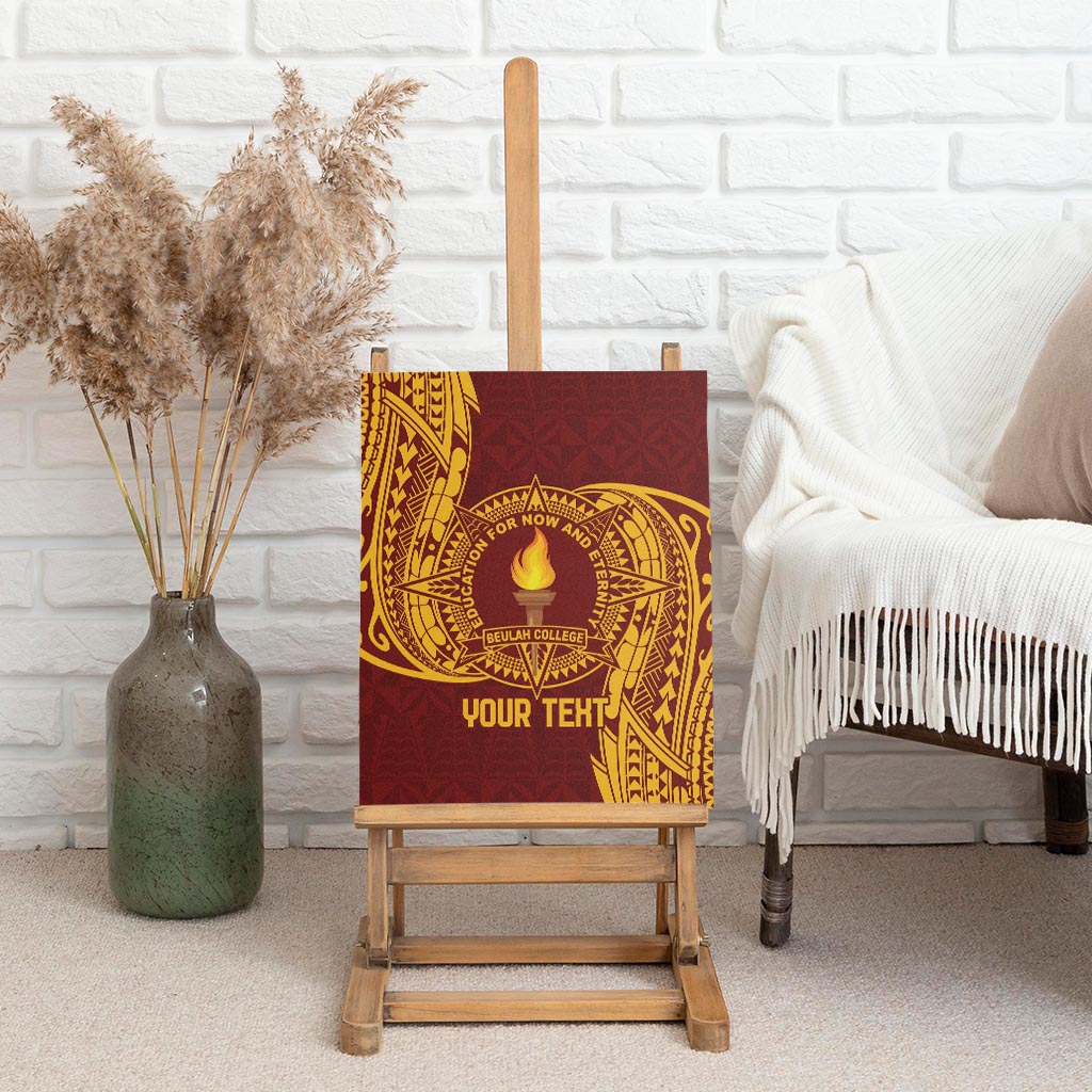 Personalised Tonga Beulah College Canvas Wall Art Since 1938 Special Kupesi Pattern LT9 - Polynesian Pride