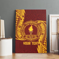 Personalised Tonga Beulah College Canvas Wall Art Since 1938 Special Kupesi Pattern LT9 - Polynesian Pride