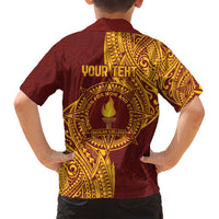 Personalised Tonga Beulah College Family Matching Tank Maxi Dress and Hawaiian Shirt Since 1938 Special Kupesi Pattern LT9 - Polynesian Pride