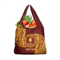 Personalised Tonga Beulah College Grocery Bag Since 1938 Special Kupesi Pattern LT9 1-pack One Size Gold - Polynesian Pride