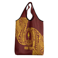 Personalised Tonga Beulah College Grocery Bag Since 1938 Special Kupesi Pattern LT9 - Polynesian Pride