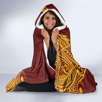 Personalised Tonga Beulah College Hooded Blanket Since 1938 Special Kupesi Pattern LT9 - Polynesian Pride