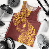 Personalised Tonga Beulah College Men Tank Top Since 1938 Special Kupesi Pattern LT9 - Polynesian Pride
