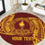 Personalised Tonga Beulah College Round Carpet Since 1938 Special Kupesi Pattern