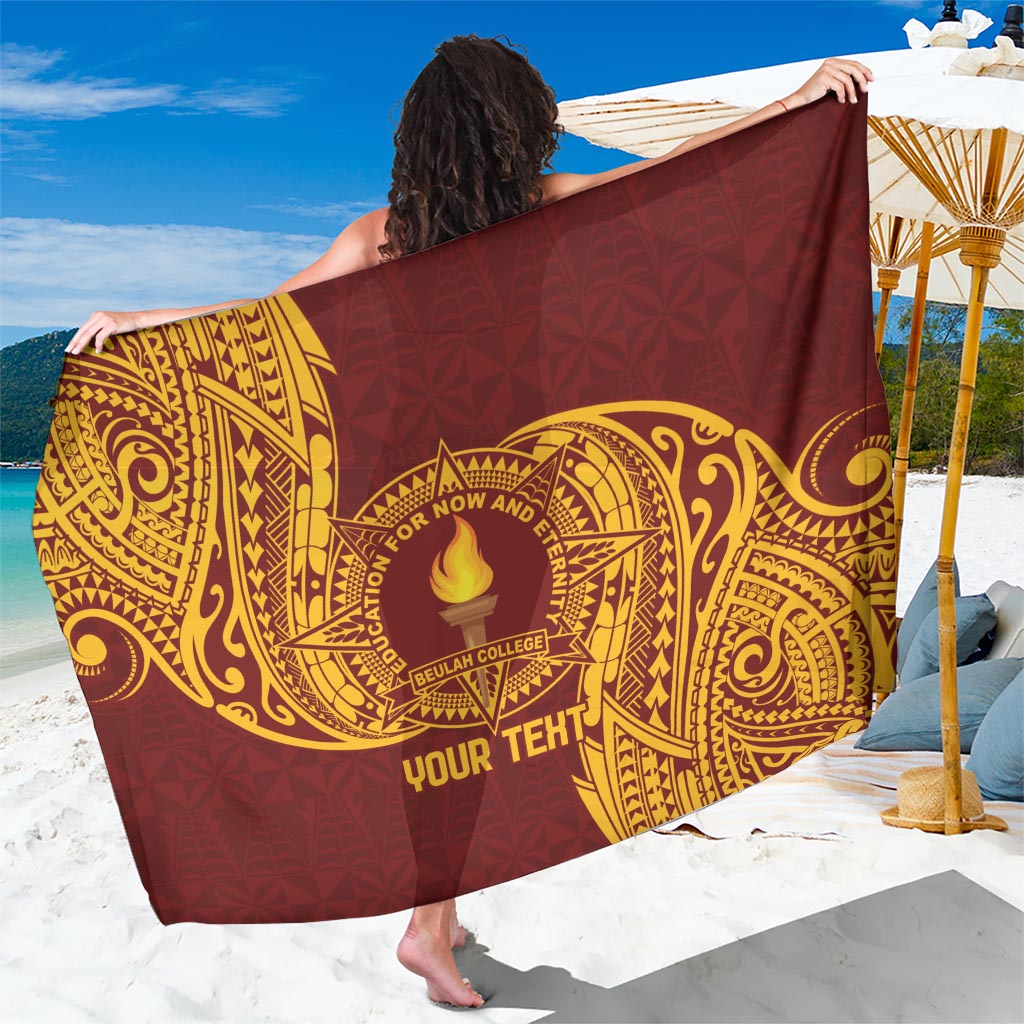 Personalised Tonga Beulah College Sarong Since 1938 Special Kupesi Pattern