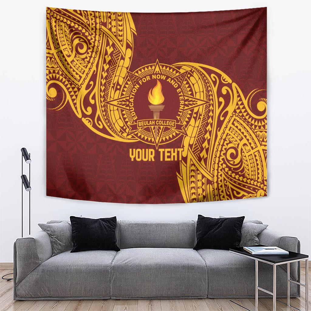 Personalised Tonga Beulah College Tapestry Since 1938 Special Kupesi Pattern