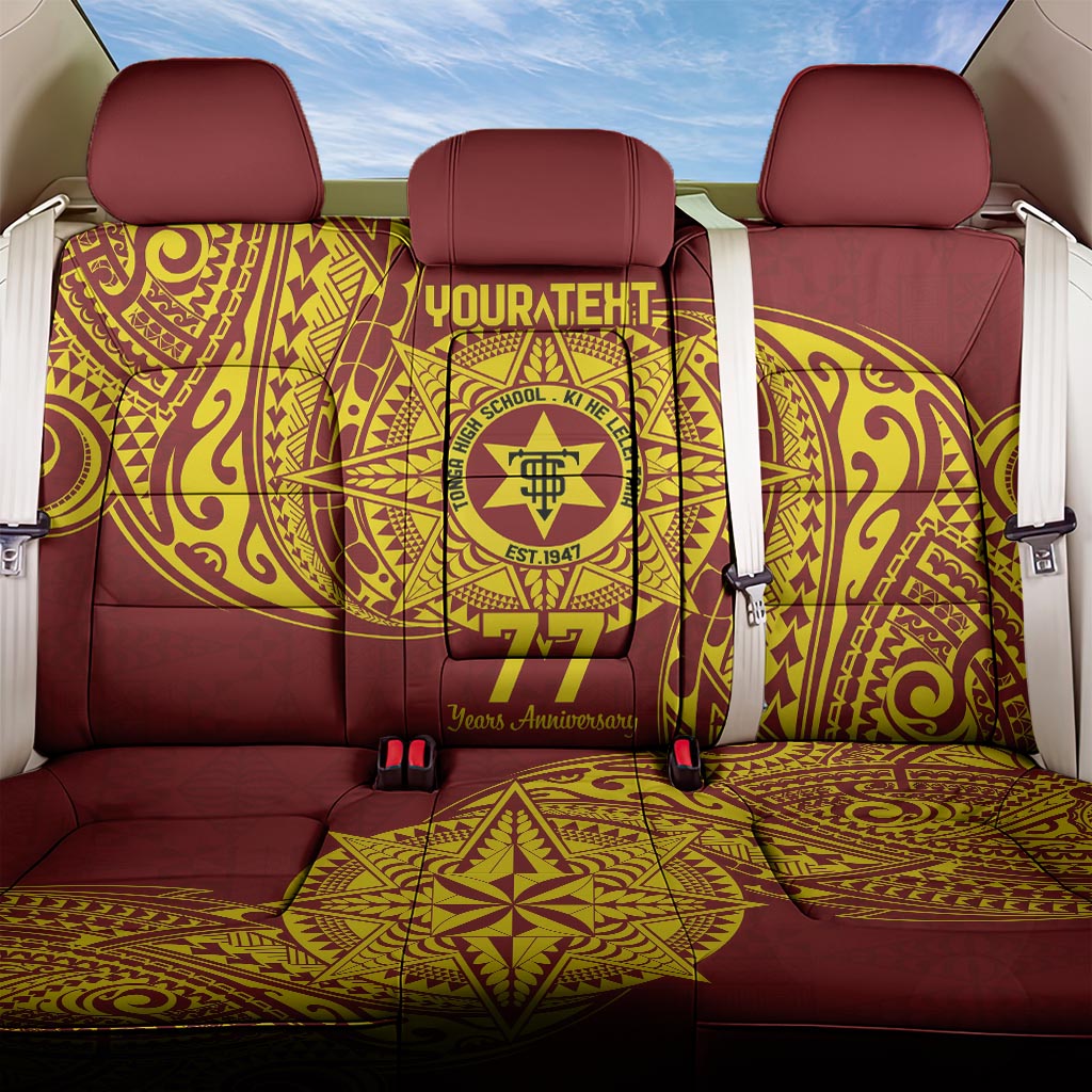 Personalised Tonga High School 77th Anniversary Back Car Seat Cover Special Kupesi Pattern