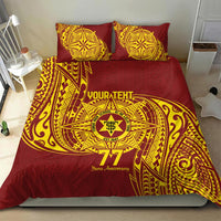 Personalised Tonga High School 77th Anniversary Bedding Set Special Kupesi Pattern LT9 - Polynesian Pride
