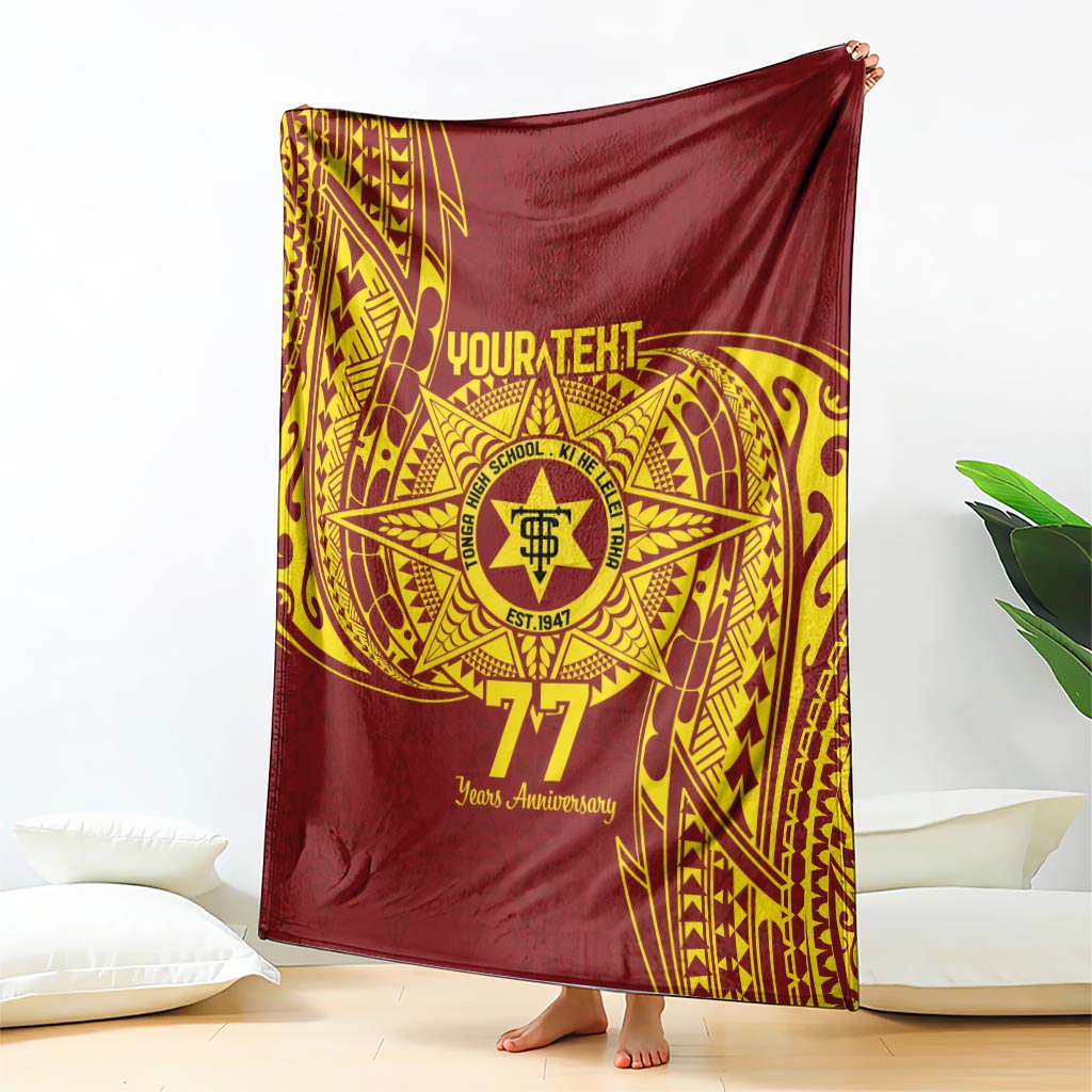 Personalised Tonga High School 77th Anniversary Blanket Special Kupesi Pattern LT9 - Polynesian Pride