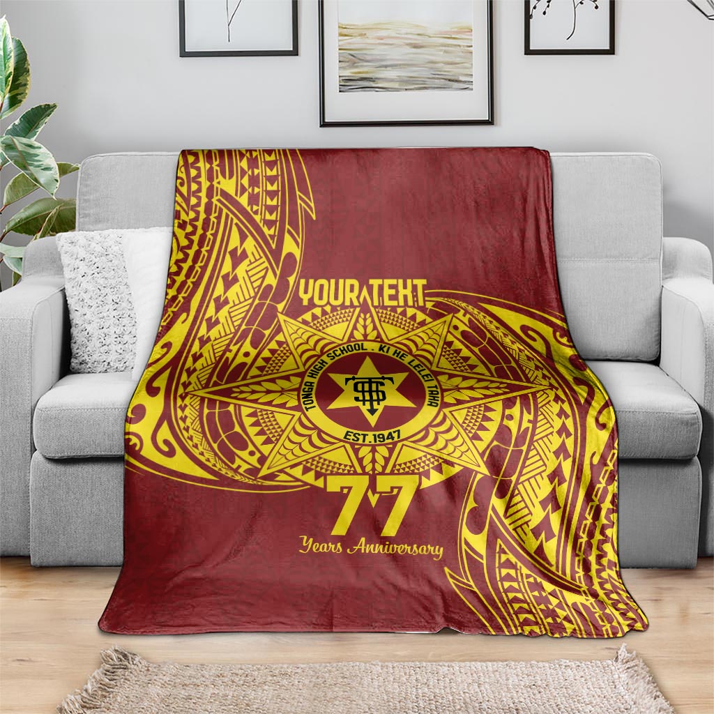 Personalised Tonga High School 77th Anniversary Blanket Special Kupesi Pattern LT9 - Polynesian Pride