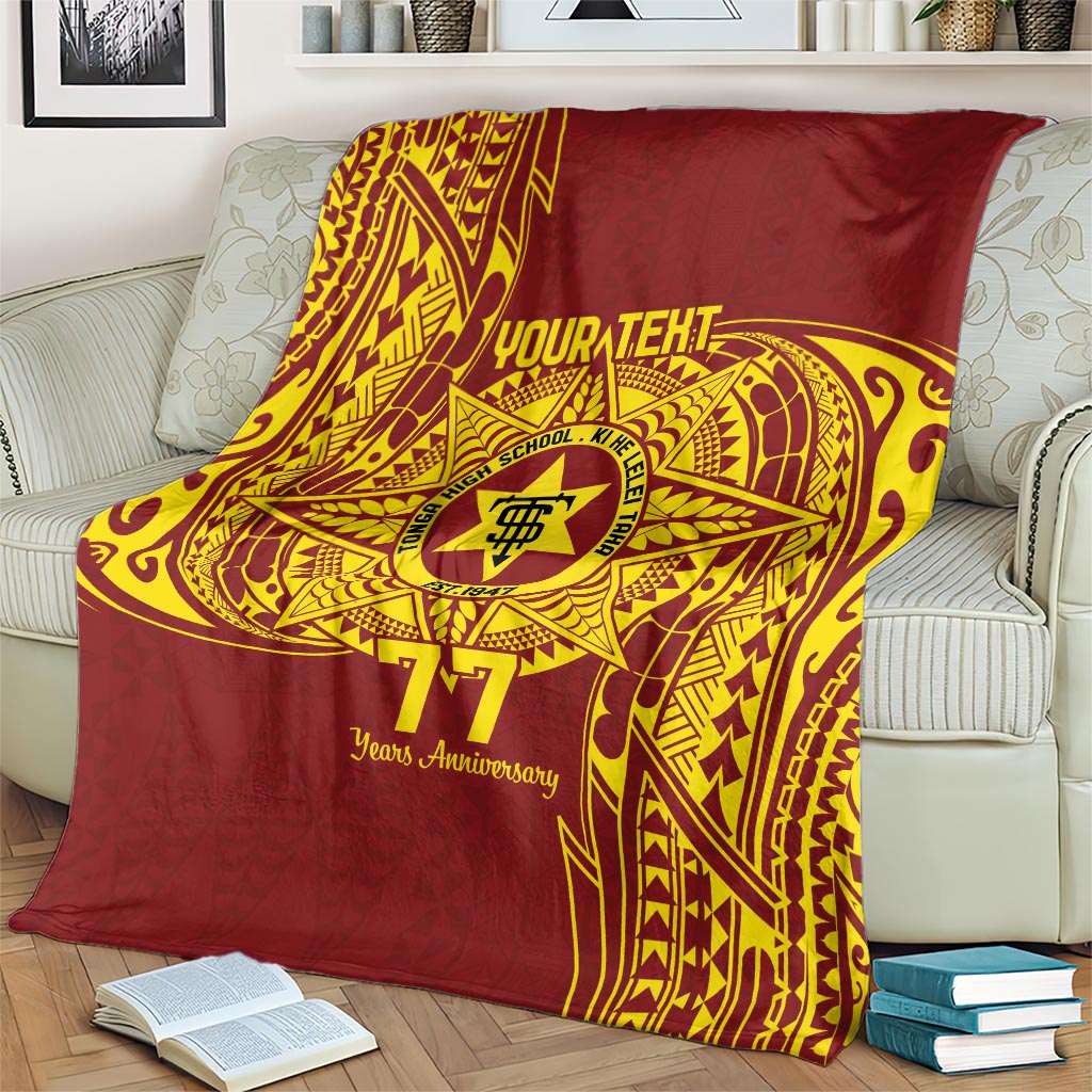 Personalised Tonga High School 77th Anniversary Blanket Special Kupesi Pattern LT9 - Polynesian Pride