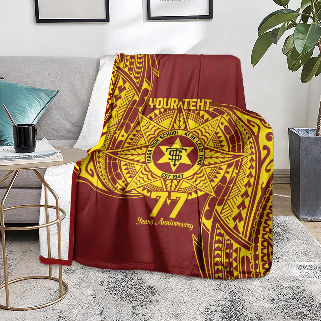Personalised Tonga High School 77th Anniversary Blanket Special Kupesi Pattern LT9 - Polynesian Pride